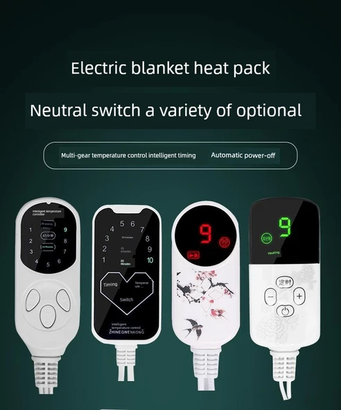 Elektrik Olmadan Sıcaklık Kontrolü Isıtma Pedi Kontrol Cihazı - Akıllı Dört Gear Dört Zamanlama - 7