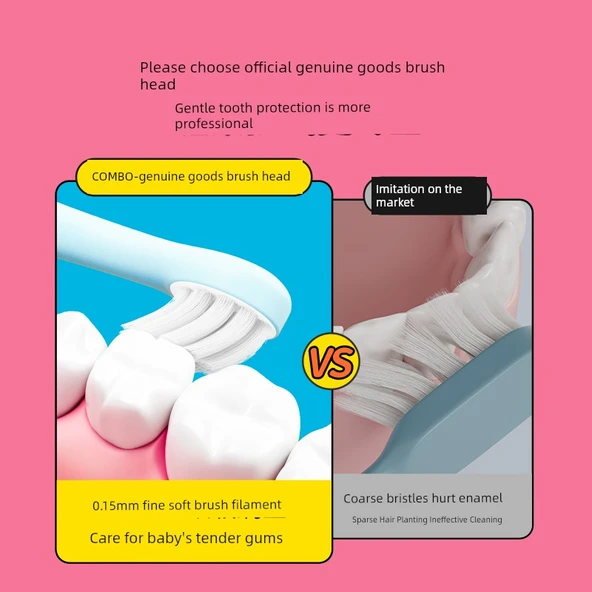 Küçük Ahtapot/Şeker Hazine Moth-İspirasyon Tozu Diş Fırçası Başlığı - 8 Paket - 5