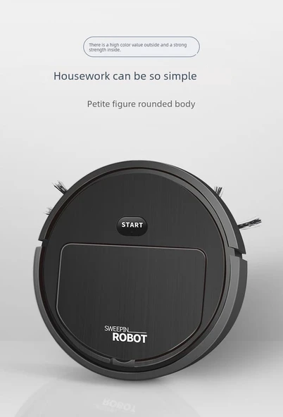 Akıllı Mini Süpürme Robotu K235 Siyah - Süpürme, Vakumlama, Paspaslama - 6