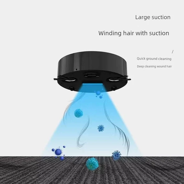 3in1 Temizleme Robotu - Siyah Genişletilmiş Versiyon 8388 - 7