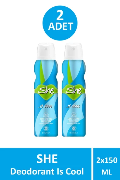 She Is Cool Kadın Deodorant 150 ml 2 Adet