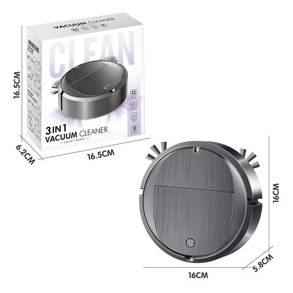 Akıllı Süpürme Robotu 8016 Pil Beyaz - 5