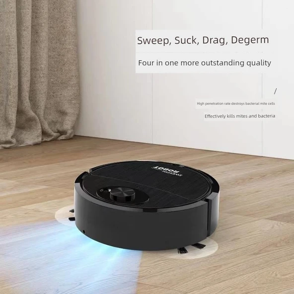Üçü Bir Arada Süpürme Robotu - Beyaz Büyütülmüş Versiyon 8388 - 6