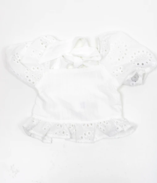 Çıkoby Fıstolu Kız Çocuk Dokuma Bluz ürün görseli