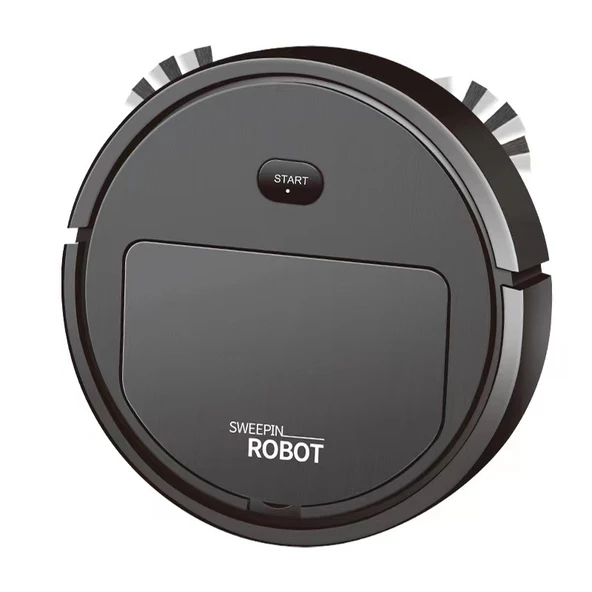 Akıllı Temizlik Robotu - 23cm - Siyah - 3'ü 1 Arada Elektrikli Süpürge