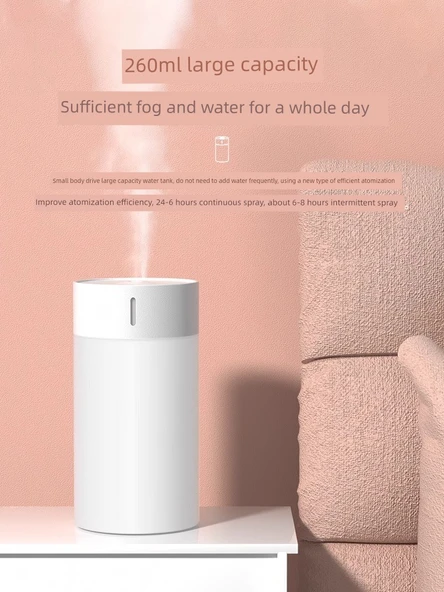 USB Mini Nemlendirici - Kar Dağı Beyazı - Atmosfer Lambası - Uzun Süreli - İki Paket - Resim 4