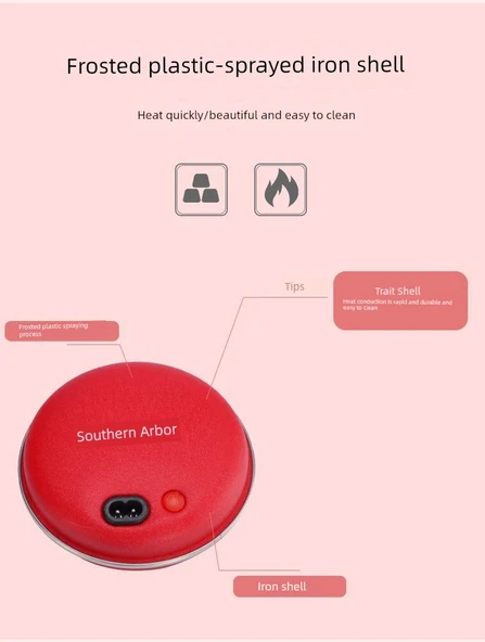 Şarjlı El Isıtıcı - Turuncu - Büyük Boy - 11