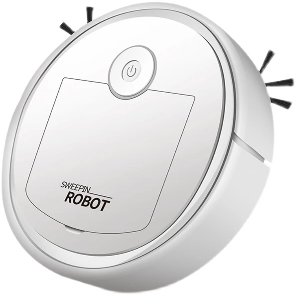 Otomatik Süpürme Robotu - Beyaz Geliştirilmiş Mikro Sessiz Süpürme Mop Bezi Fırçası * 2 - 6