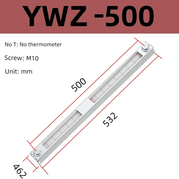 Şeffaf Su Tankı Sıvı Göstergesi - YWZ-500 Termometresiz