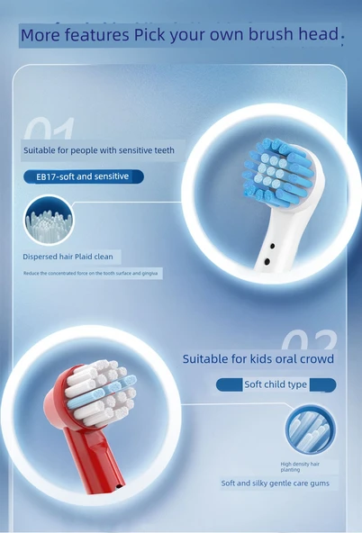 Mihiro Beyazlatıcı Temizlik Elektrikli Diş Fırçası Başlıkları - Ole B Neutral P2000 Uyumlu - 4 Adet - Resim 7
