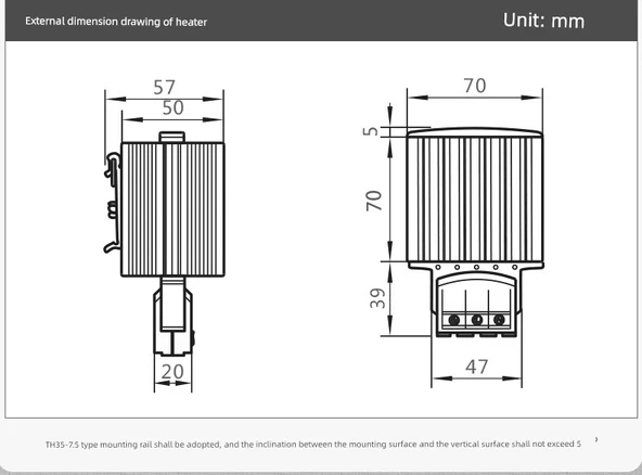 Termostatlı Isıtıcı - 60W - NTR1-060 - 11