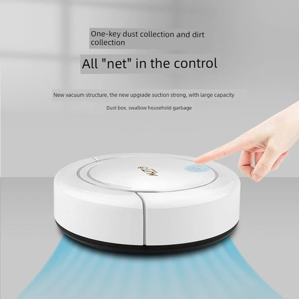 Otomatik Şarjlı Süpürge Robotu - Beyaz Resmi Standart + Hediye - 4