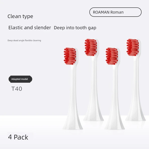 Elektrikli Diş Fırçası Yedek Başlıkları - Beyaz - 4'lü Paket