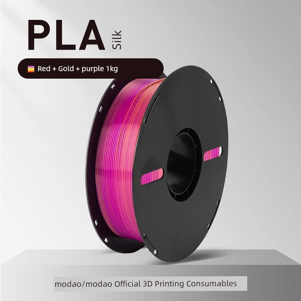 PLA İpek Filament - Üç Renk [Kırmızı/Altın/Mor]