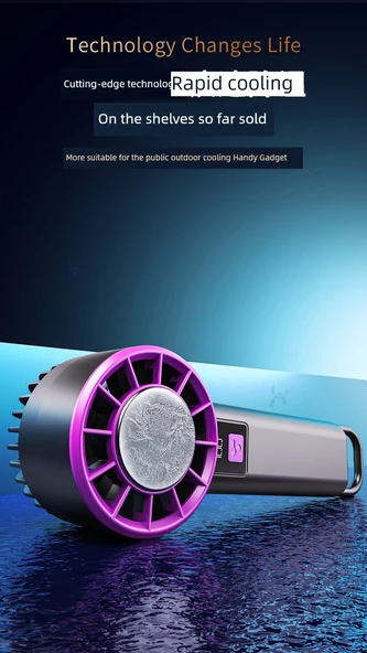 Taşınabilir USB Şarjlı Soğutma Fanı - Ultra [Dyson Mor + Dyson Mor] 4600mAh - 6