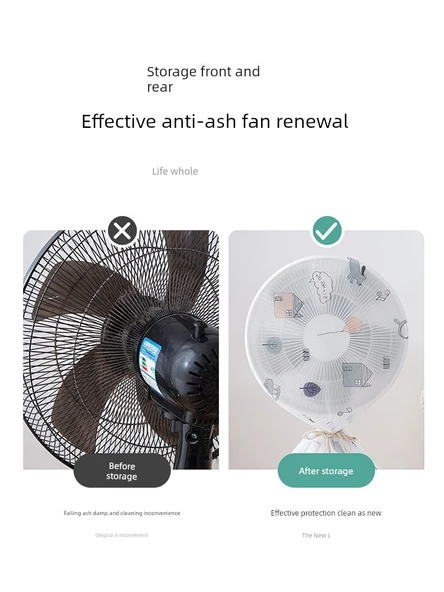 Dikey Fan Toz Kapağı - Uzun Tüm Kapsamlı Renkli Meyve (2 Paket) Toz/Nem Geçirmez - 4