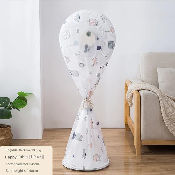 Dikey Fan Toz Kapağı - Uzun Tüm Kapsamlı Mutluluk Kabini (2 Paket) Toz/Nem Geçirmez