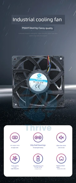 12V IP68 Su Geçirmez Nemlendirici Dış Mekan Fanı - 48V IP68 (Dört Tel) - 8