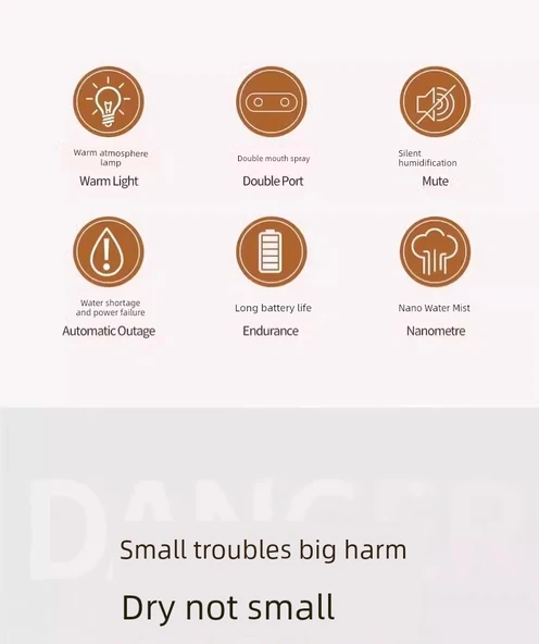 Kablosuz Nemlendirici 2L Gri Yükseltme Şarj Modeli - Resim 12