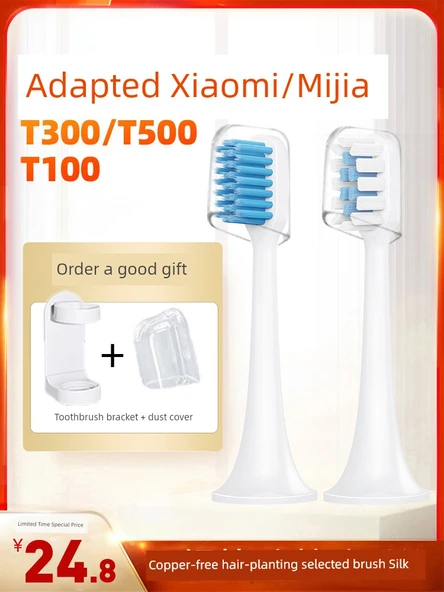Xiaomi Elektrikli Diş Fırçası Yedeği - T301/T302 Antibakteriyel Beyaz 8 Adet - Resim 2