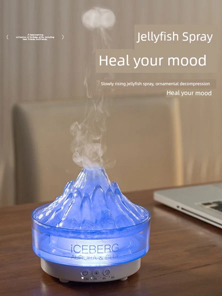 Volkanik Lav Humidifikatörü - Siyah Altın Hediye Paketi - Buzul Lav Humidifikatörü - 4