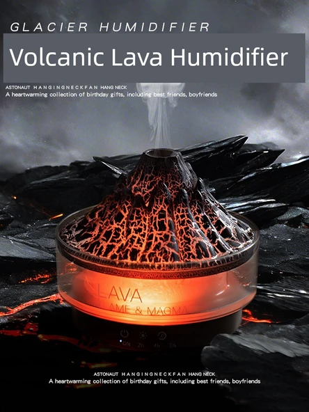 Volkanik Lav Humidifikatörü - Siyah Altın Hediye Paketi - Buzul Lav Humidifikatörü - 2