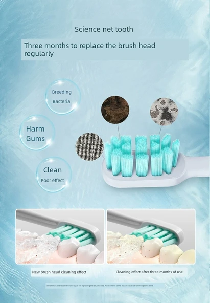 Xiaomi Elektrikli Diş Fırçası Yedeği - T301/T302 Antibakteriyel Beyaz 8 Adet - Resim 8