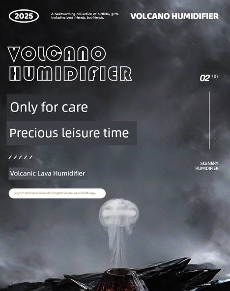 Volkanik Lav Humidifikatörü - Siyah Altın Hediye Paketi - Buzul Lav Humidifikatörü - 7