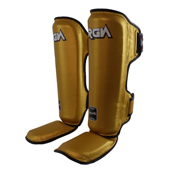 DragonDo DRGN-T52 Hakiki Deri Kaval Koruyucu Gold Kick Boks Kaval Koruyucu - 2