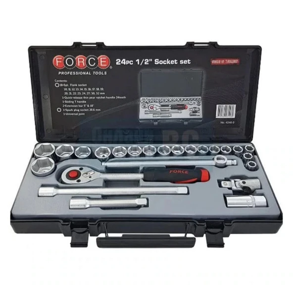 Force 24 Parça 1/2" Lokma Takımı Profesyoneller İçin