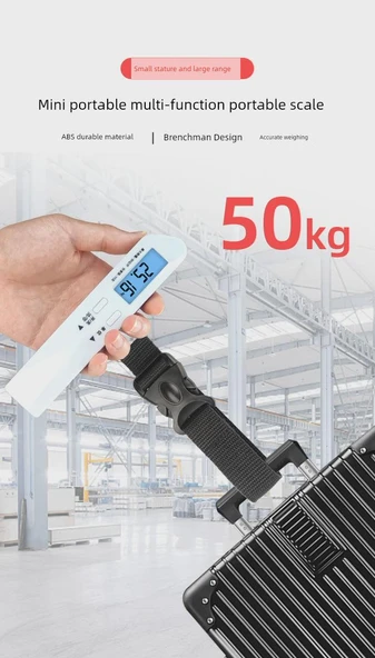Yüksek Hassasiyetli Taşınabilir Elektronik Terazi - Şık Siyah Kurdele Tarzı - 6