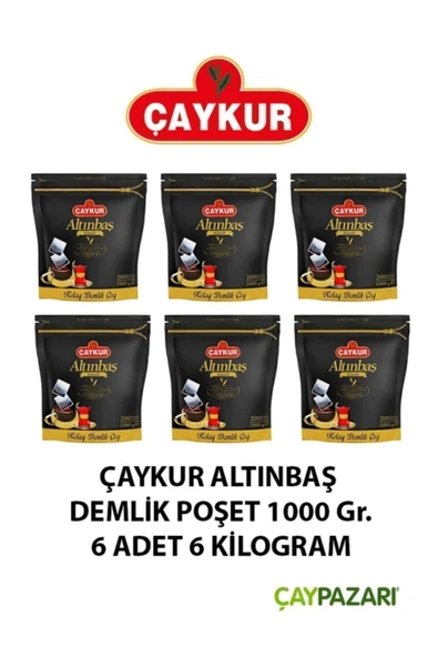 ÇAYKUR Altınbaş Klasik Siyah Kolay Demlik Poşet Çay 6'lı 200 X 5 G - 1