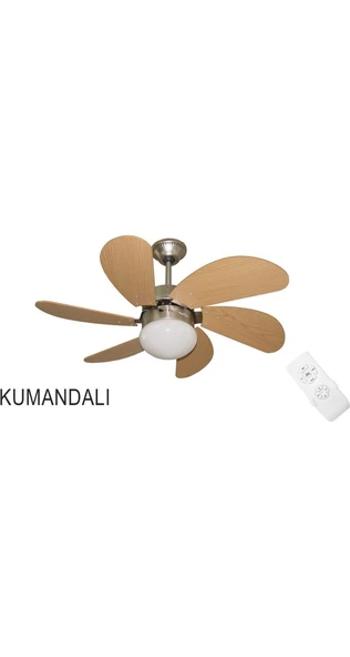 Blackwell Kumandalı 6 Mdf Kanat Lambalı Tavan Vantilatörü Ahşap - 2