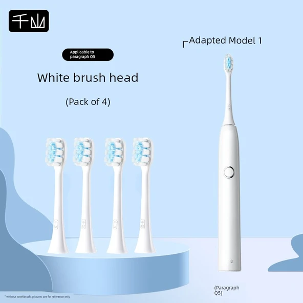 Mothproof Diş Fırçası Başlığı - Q5 Beyaz - 4'lü Paket