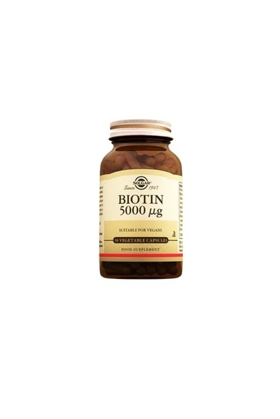 SOLGAR Biotin 5000mcg 50 Kapsül ürün görseli 1