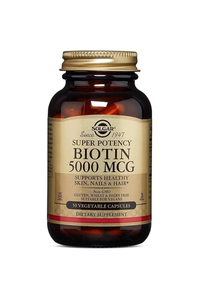 SOLGAR Biotin 5000 Mcg 50 Kapsül ürün görseli 1