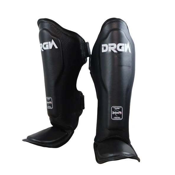 DragonDo DRGN-T51 Hakiki Deri Kaval Koruyucu Siyah Profesyonel Kick Boks Kaval Koruyucu - 2