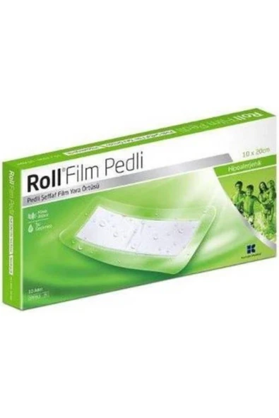 ROLL Film Pedli 10x20 - Steril - Su Geçirmez - Yara Sargısı- Hipoalerjenik - 10 Adet ürün görseli 1