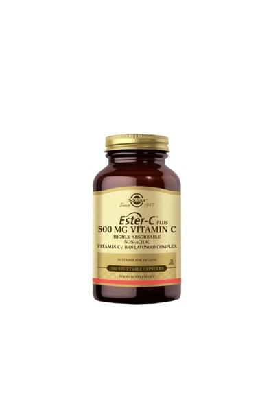 SOLGAR Ester- C Plus 500 mg Vitamin C 100 Bitkisel Kapsül ürün görseli 1