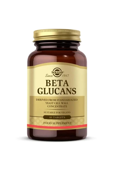 SOLGAR Beta Glucans 60 Tablet - (SKT: 10/2026) ürün görseli 1
