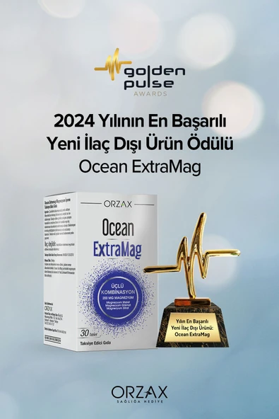 OCEAN ExtraMag Üçlü Kombinasyon Magnezyum 200 mg Takviye Edici Gıda 30 Tablet - Resim 6