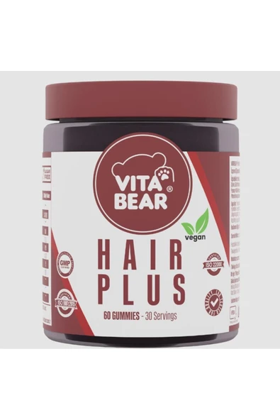 VİTA BEAR Hair Plus Vegan 60 Gummies - Resim 4