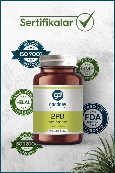 GOODDAY 2pd Two Per Day Multi Vitamin 60 Kapsül 29 Etken Madde - Resim 6