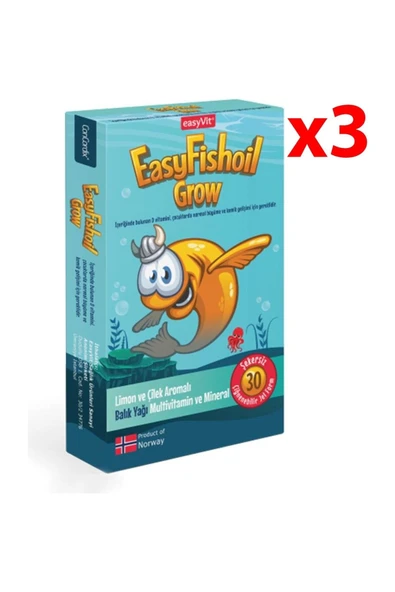 EASYFİSH EasyFishoil Grow 30 Jel Tablet - 3 Adet ürün görseli 1