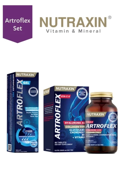 NUTRAXİN Glukozamin Destek Paketi | Artroflex Hya-c-ıı 90 Tablet - Artroflex Gel 100 Ml ürün görseli 1