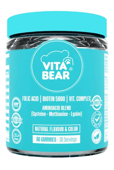 VİTA BEAR Çiğnenebilir Saç Vitamini Strong Hair 60 Gummy