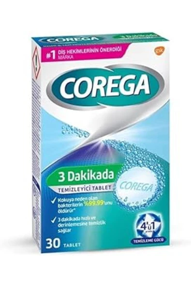 NZM TİCARET Corega 3 Dakikada Temizleyici Tablet ürün görseli 1