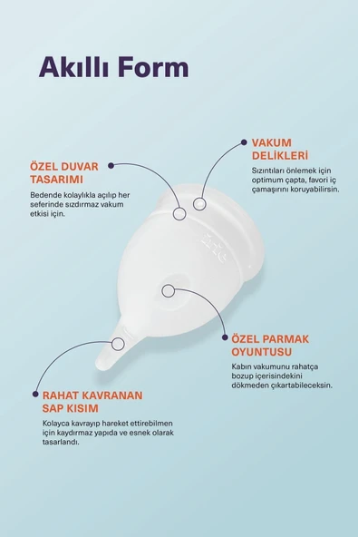 İRİE Adet Kabı 2'li Paket [[small Regular]] Kullanımı Kolay - Sızdırmaz - Konforlu - Can Yakmaz Acıtmaz - Resim 4