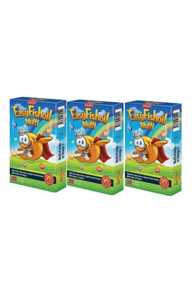 EASYFİSH Easyvit Multi Omega 3 Çiğenebilir Tablet 30 Adet X 3 Adet - 1