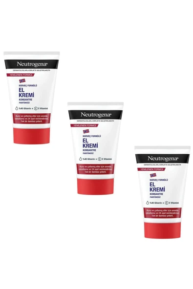 NEUTROGENA Norveç Formülü Parfümsüz El Kremi 50 ml 3 Adet ürün görseli 1